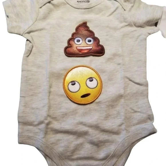 Grow With me Onesie Set Emoji 4 onesies sized 0-3/3-6/6-9/12 Gift Set - Picture 5 of 8